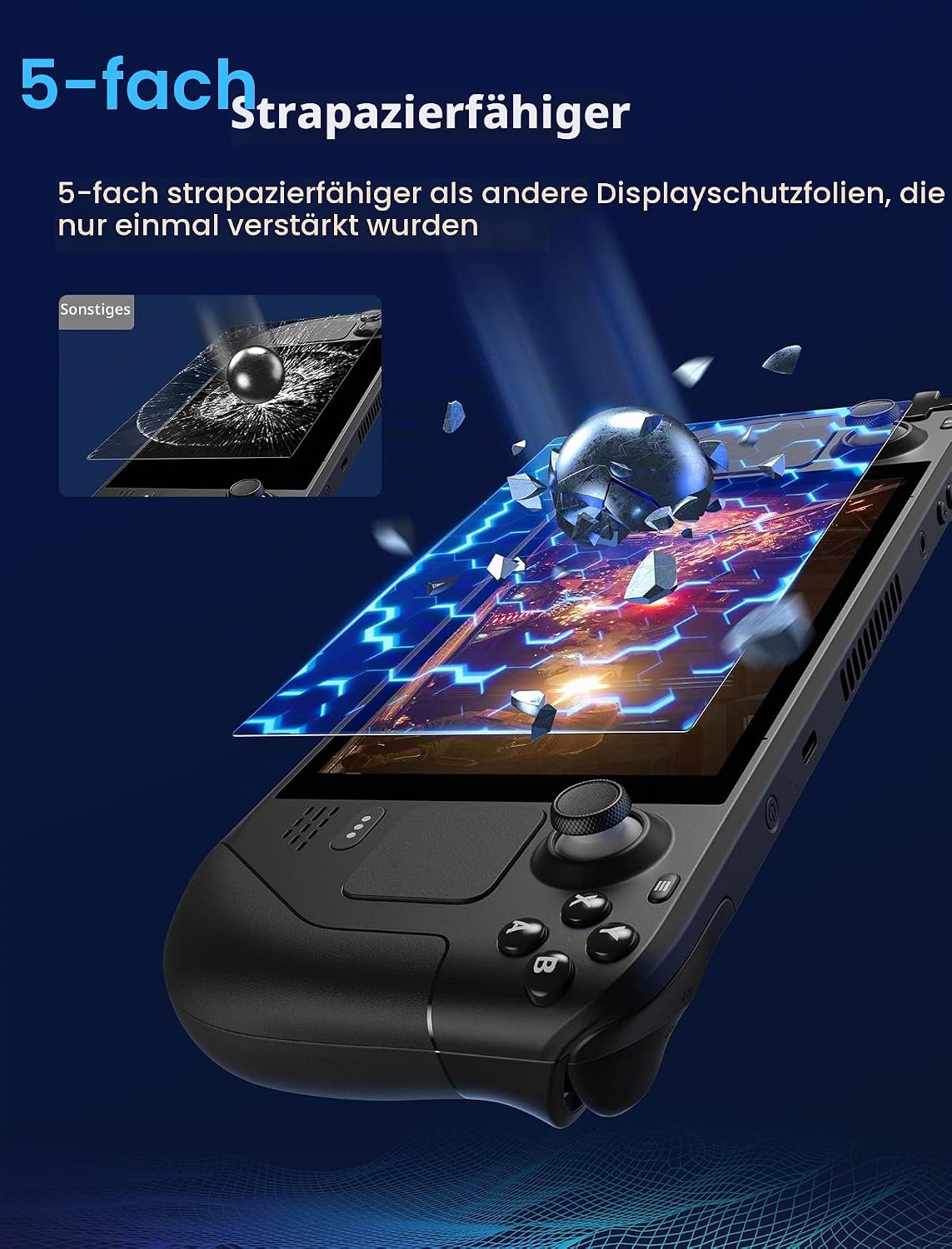 JSAUX Steam Deck / Steam Deck OLED edzett üveg kijelzővédő fólia (2db)