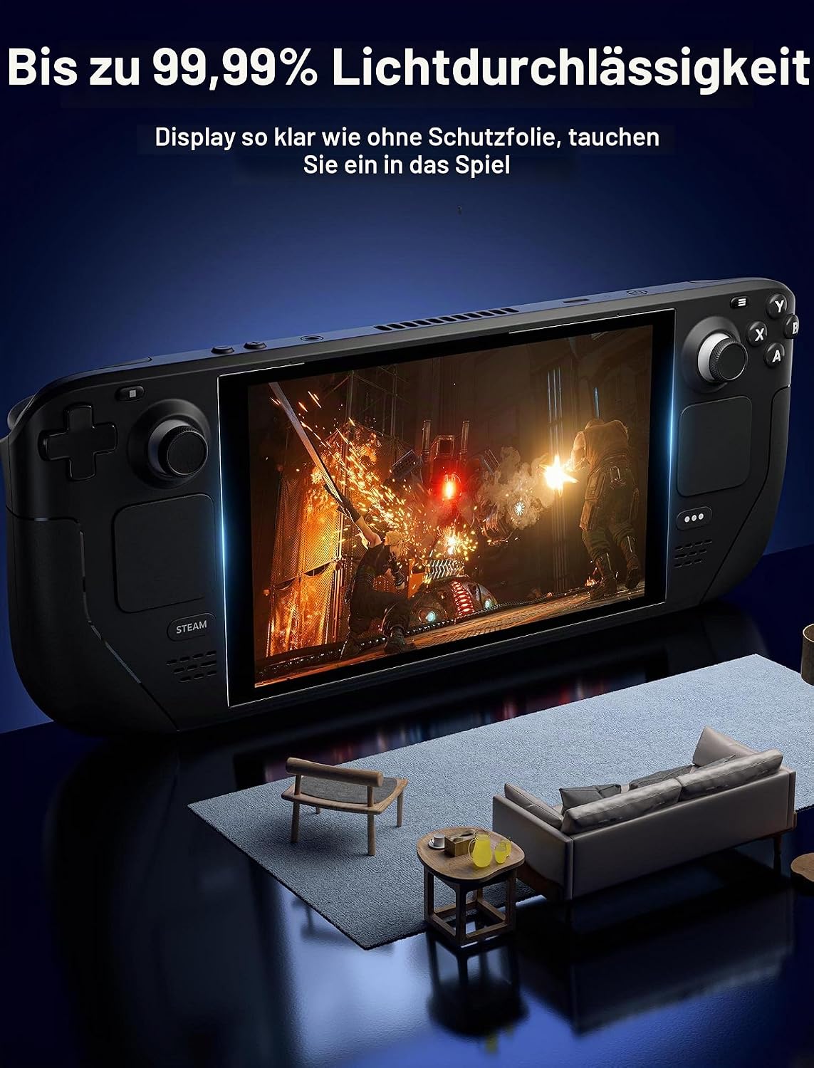 JSAUX Steam Deck / Steam Deck OLED edzett üveg kijelzővédő fólia (2db)