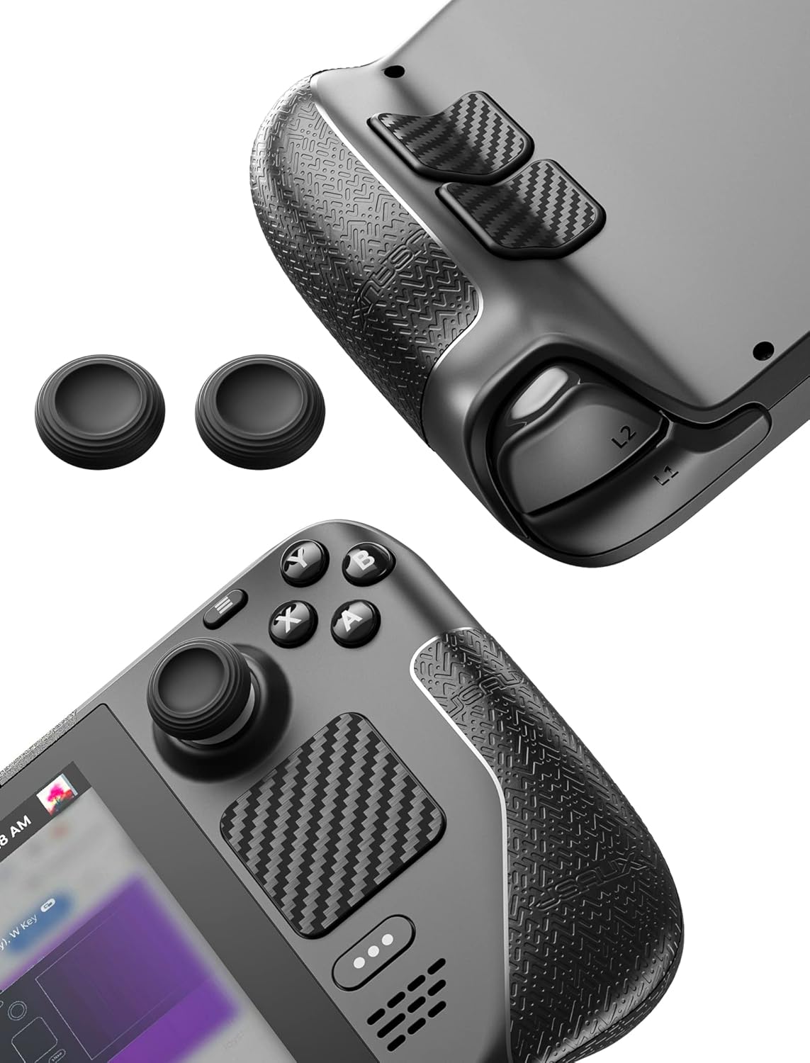 JSAUX Steam Deck/OLED Sticker Szett + Thumb Grip protector