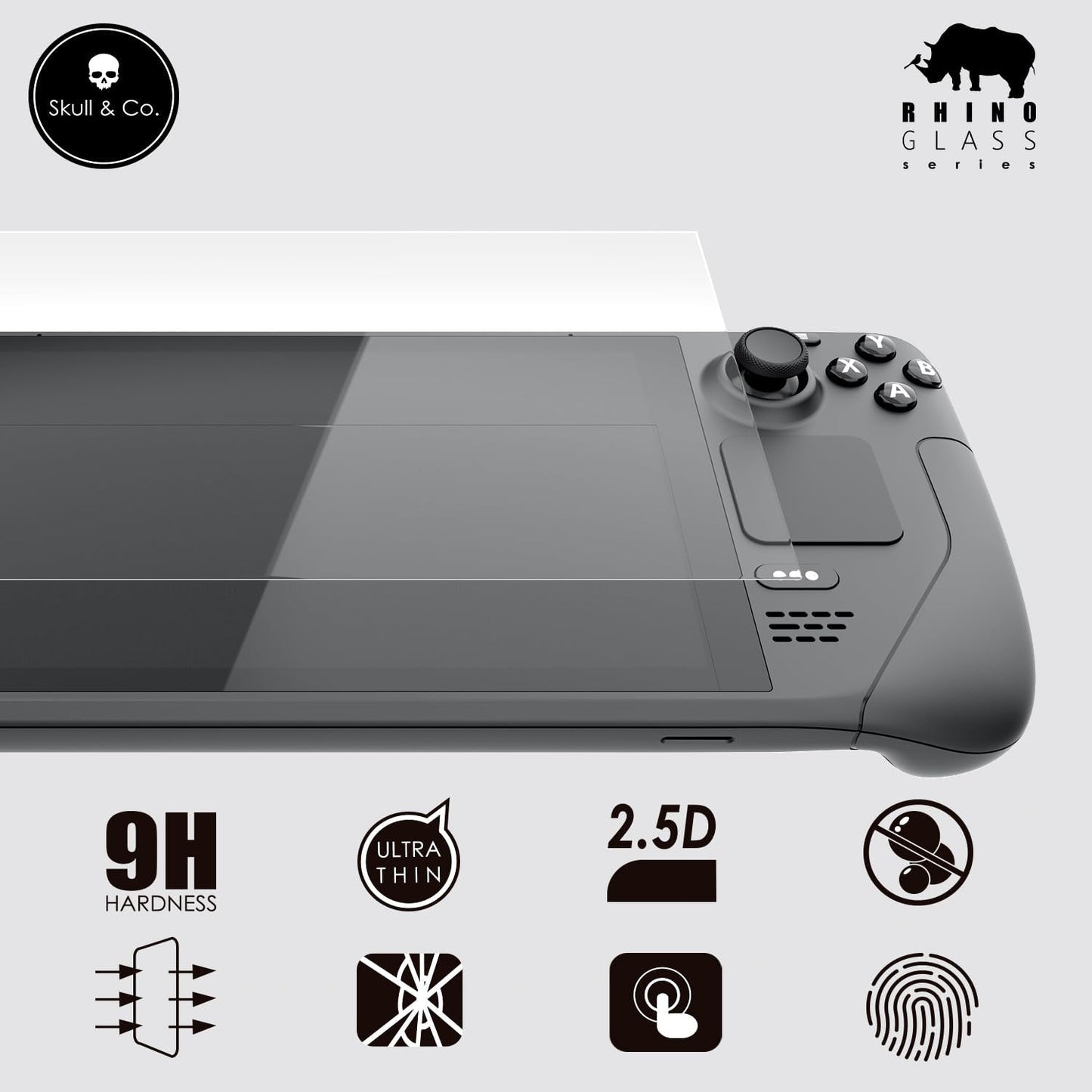 Skull & Co. Steam Deck / Steam Deck OLED edzett üveg kijelzővédő fólia (2db)